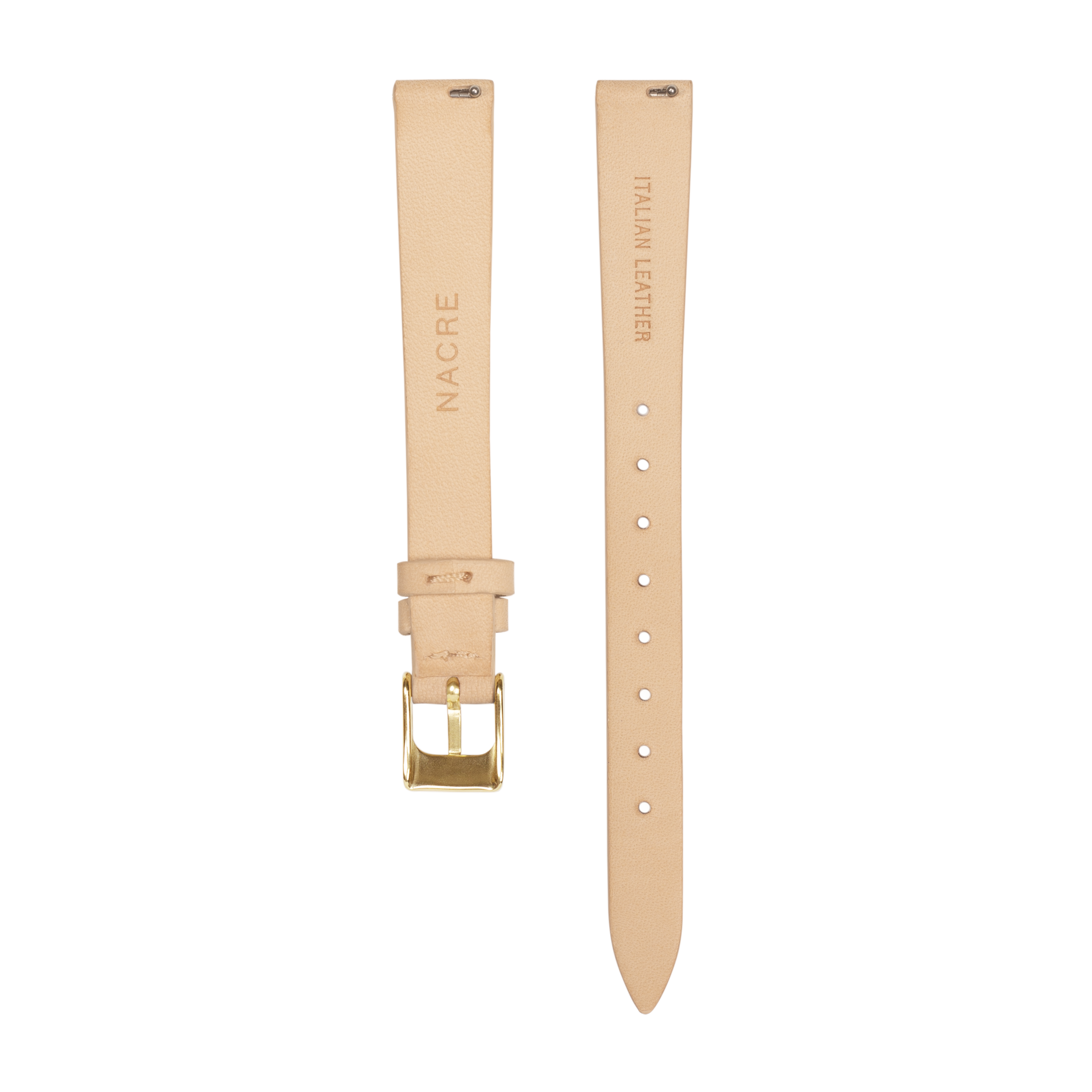 Strap - Italian Leather - Sand Leather - Gold - 12mm